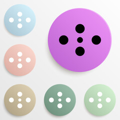 points badge color set. Simple glyph, flat vector of web icons for ui and ux, website or mobile application