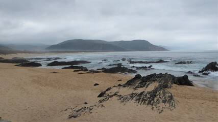 Misty Morning Scene at Nature's Valley Beach, Tsitsikamma, South Africa