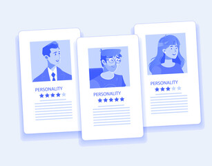 Comparing the three perfect job applications. 