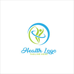 health logo design icon silhouette vector