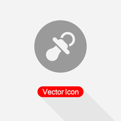 Baby Nipple Icon Baby Pacifier Icon Vector Illustration Eps10