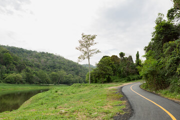 Khao Ruak Reservoir at Namtok Samlan National Park in Saraburi Thailand is a reservoir that tourists come to relax or camping during the holiday