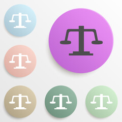 Obraz premium Libra badge color set. Simple glyph, flat vector of web icons for ui and ux, website or mobile application