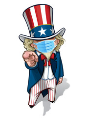 Uncle Sam 'I Want You' - Surgical Mask