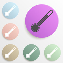 thermometry badge color set. Simple glyph, flat vector of web icons for ui and ux, website or mobile application