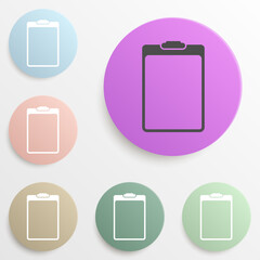 paper tablet badge color set. Simple glyph, flat vector of web icons for ui and ux, website or mobile application