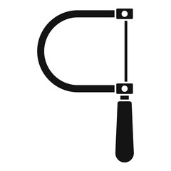 Steel coping saw icon. Simple illustration of steel coping saw vector icon for web design isolated on white background