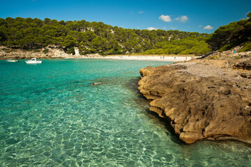 Obraz premium Cala de Trebalúger.Menorca.Islas Baleares. España.