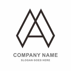 Fototapeta premium Monogram Letter A Geometric Triangle Arrow Business Company Stock Vector Logo Design Template