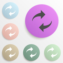 refresh sign badge color set. Simple glyph, flat vector of web icons for ui and ux, website or mobile application