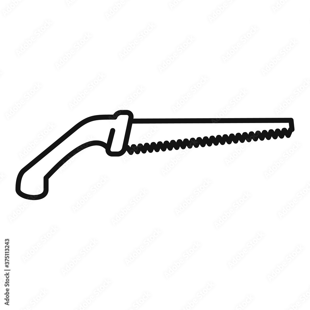 Poster tree pruner saw icon. outline tree pruner saw vector icon for web design isolated on white backgroun
