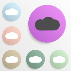 cloud badge color set. Simple glyph, flat vector of web icons for ui and ux, website or mobile application