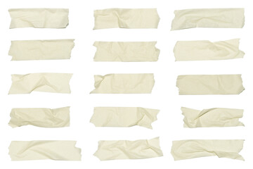Realistic adhesive tape collection Sticky scotch tape of different sizes	