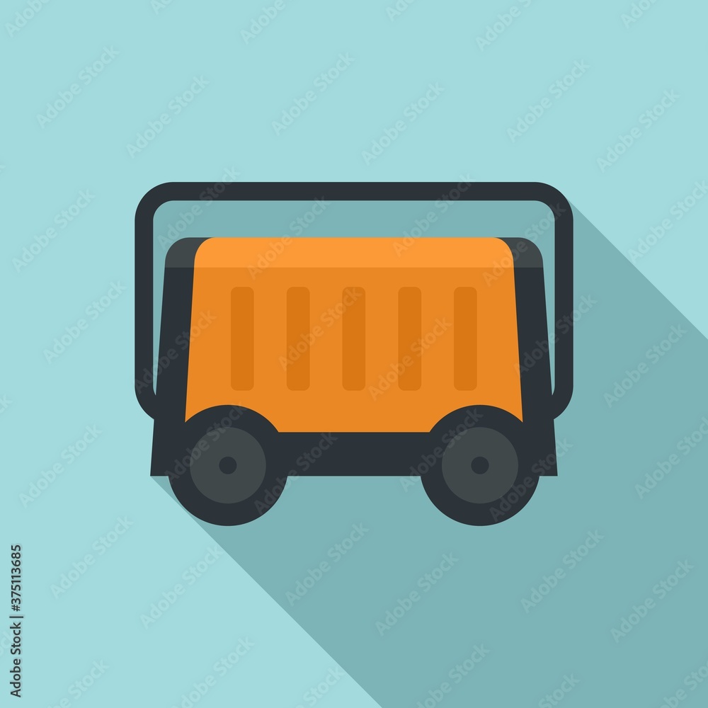 Poster portable generator icon. flat illustration of portable generator vector icon for web design