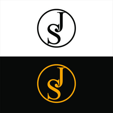 J S joint letter logo monogram design