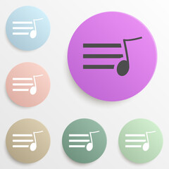 sign musical sheet badge color set. Simple glyph, flat vector of web icons for ui and ux, website or mobile application