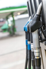 gas station taps background blur perpendicular