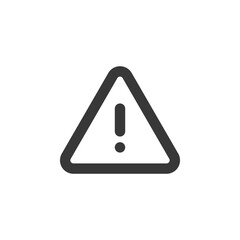 Danger sign. Isolated icon. Warning glyph vector illustration