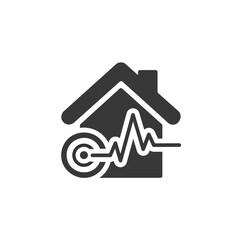 Earthquake. Isolated icon. Weather glyph vector illustration