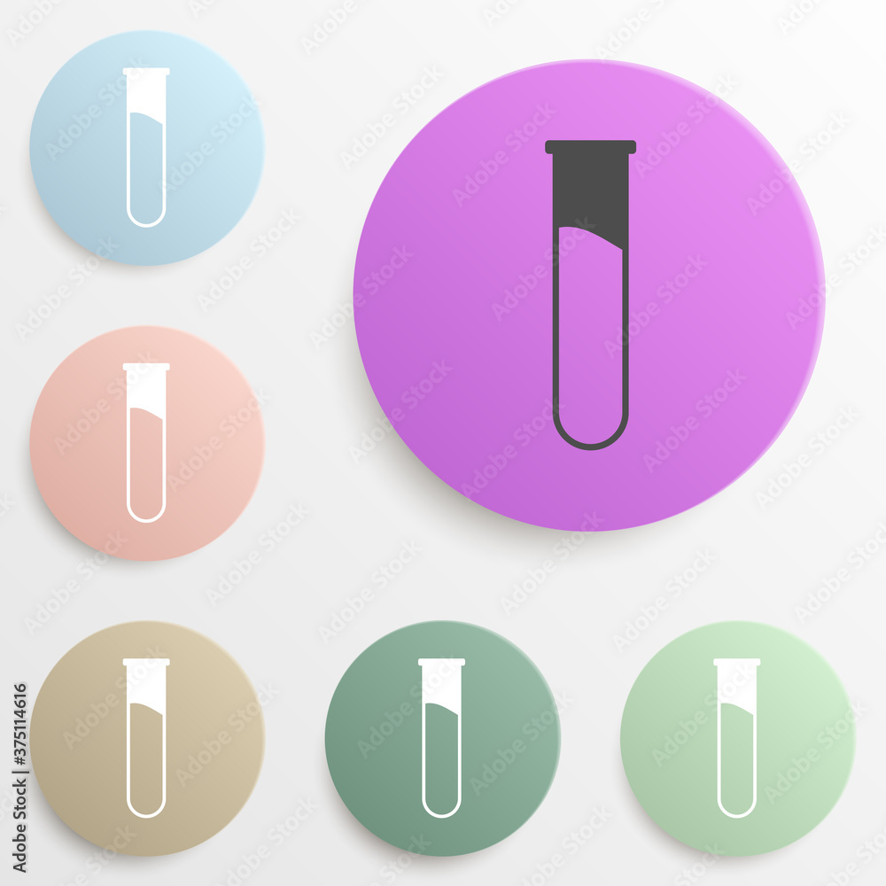 Poster photo badge color set. simple glyph, flat vector of web icons for ui and ux, website or mobile appli