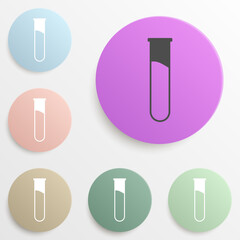 Photo badge color set. Simple glyph, flat vector of web icons for ui and ux, website or mobile application