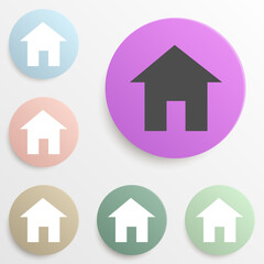 house badge color set. Simple glyph, flat vector of web icons for ui and ux, website or mobile application