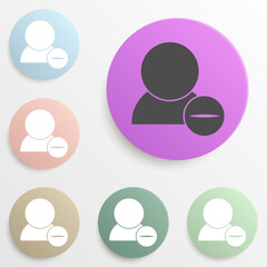 delete contact sign badge color set. Simple glyph, flat vector of web icons for ui and ux, website or mobile application