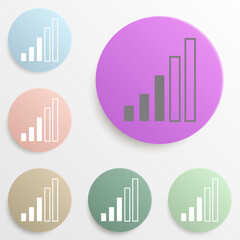 phone Signal badge color set. Simple glyph, flat vector of web icons for ui and ux, website or mobile application