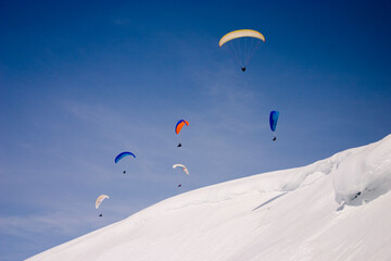 paragliding in the mountains
