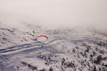paragliding in the mountains