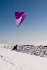 paragliding in the mountains