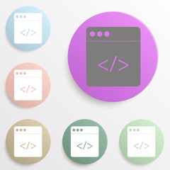 Fototapeta premium browser web badge color set. Simple glyph, flat vector of web icons for ui and ux, website or mobile application