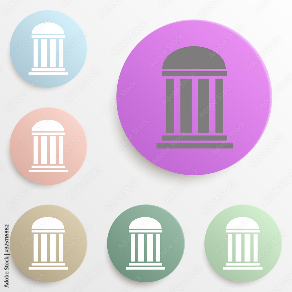 Aufkleber star in message badge color set. simple glyph, flat vector of web icons for ui and ux, website or mo