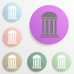 star in message badge color set. Simple glyph, flat vector of web icons for ui and ux, website or mobile application