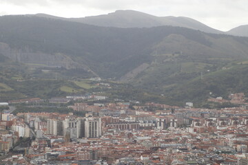 Fototapeta na wymiar View of Bilbao from a hill