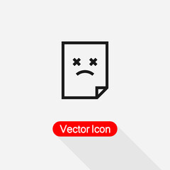 Corrupted File Document Icon Vector Illustration Eps10