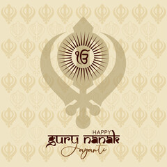 illustration of Guru Nanak Jayanti celebration.vector illustration