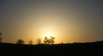 Fototapeta premium A stunning sunset in my little village.