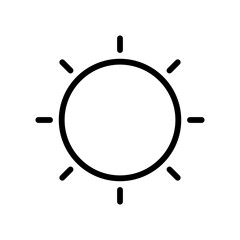 Sun line icon