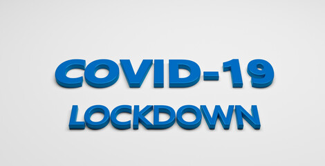 corona virus pandemic text as background - 3D Illustration