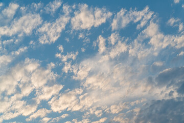Cloudy sky in sunset