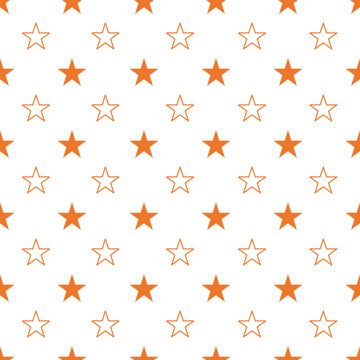 Geometric star seamless pattern vector on isolated white background.