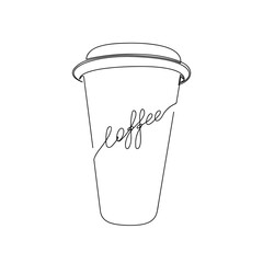 Morning coffee. Isolated stock vector illustration