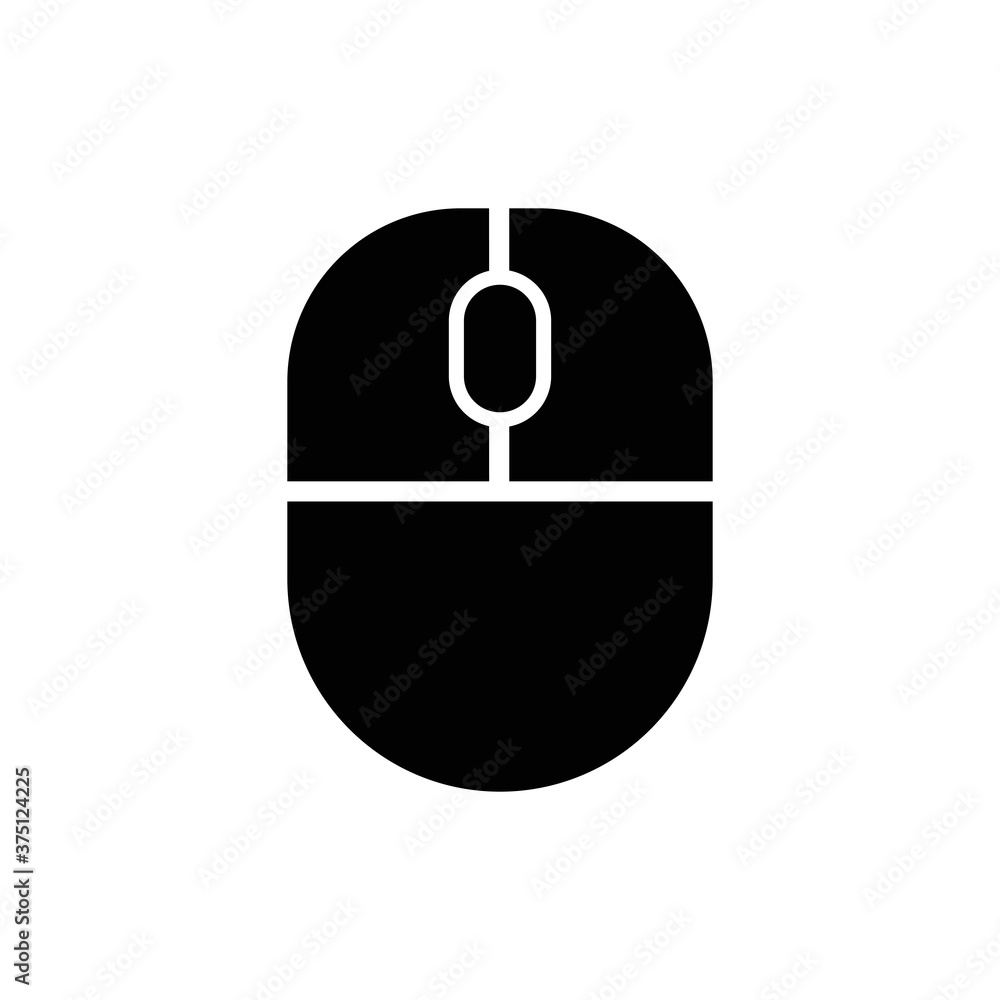 Fototapete wireless computer mouse icon symbol. pc wireless mouse icon vector isolated illustration. icon wirel