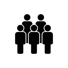 People vector icon. Person symbol. Work Group Team, Persons Crowd Vector Illustration icon. Group of people pictogram isolated. Illustration of people icon - symbol of the crowd. People standing next.