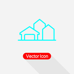 Farm Buildings Icon Vector Illustration Eps10