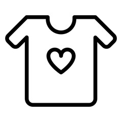 tshirt bag line icon