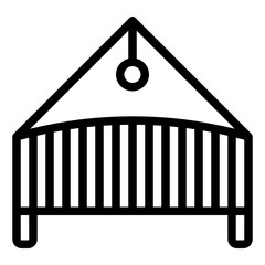 baby crib outline icon