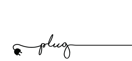 Page not found, 404 error.  Off line unplug. Funny vector electric quotes for motivation, networking internet concept. Offline or online and unplugged sign. Under construction, broken cable.