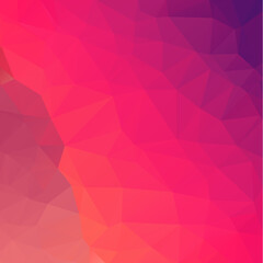 Fototapeta premium Purple & Orange Shades Abstract Low Poly Geometric Polygonal Background Vector Illustration
